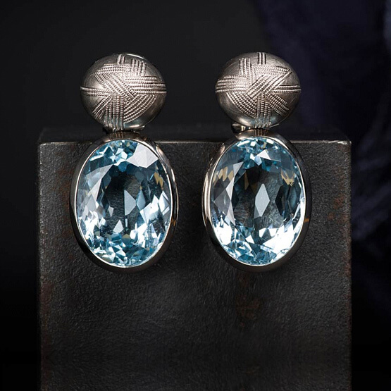 Abend-Ohrringe mit Topas